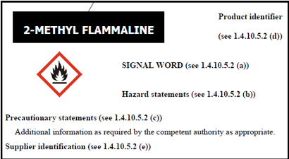 UN GHS Label Sample